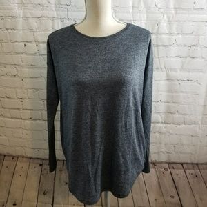 Ann Taylor Long Sleeve Top w/ Back Zipper Accent